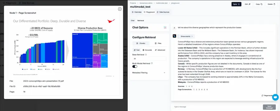 Un esempio di RAG multimodale su LlamaCloud