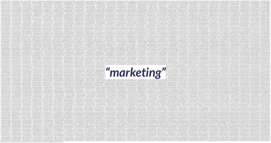 L'embedding che rappresenta la parola "marketing" usando text-embedding-3-large di OpenAI