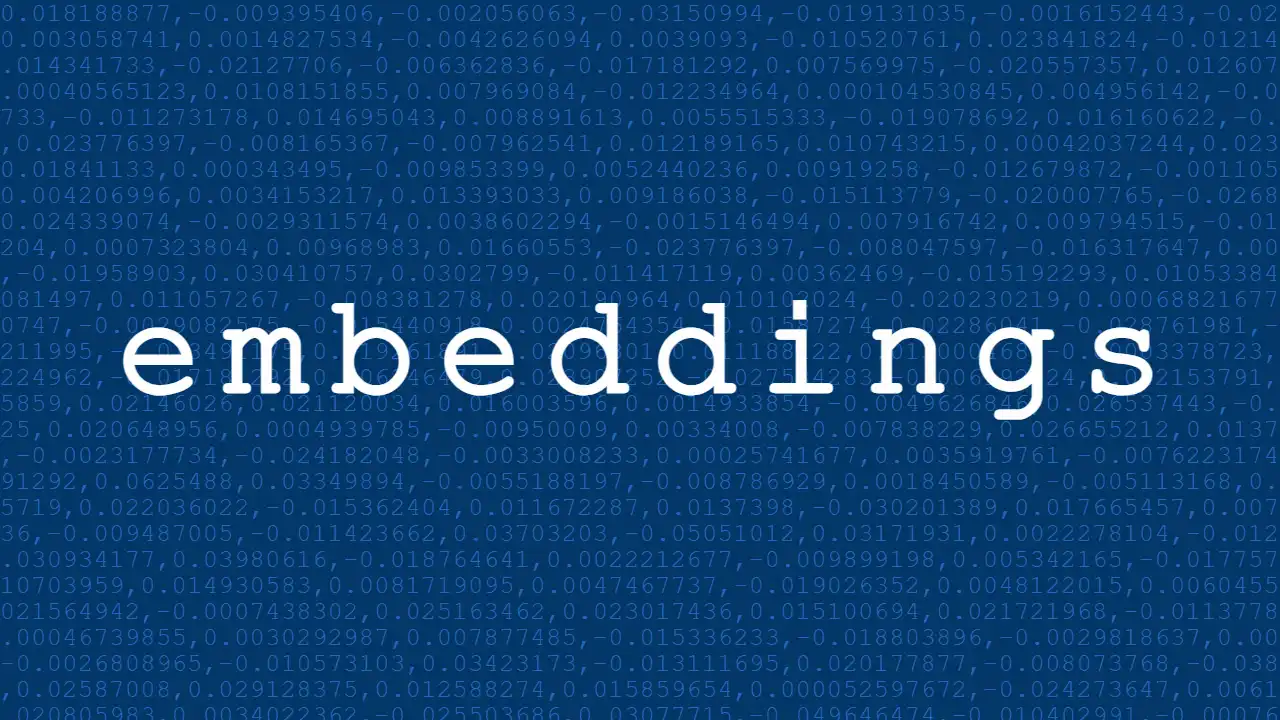 Cosa sono gli embeddings? Esempi di utilizzo